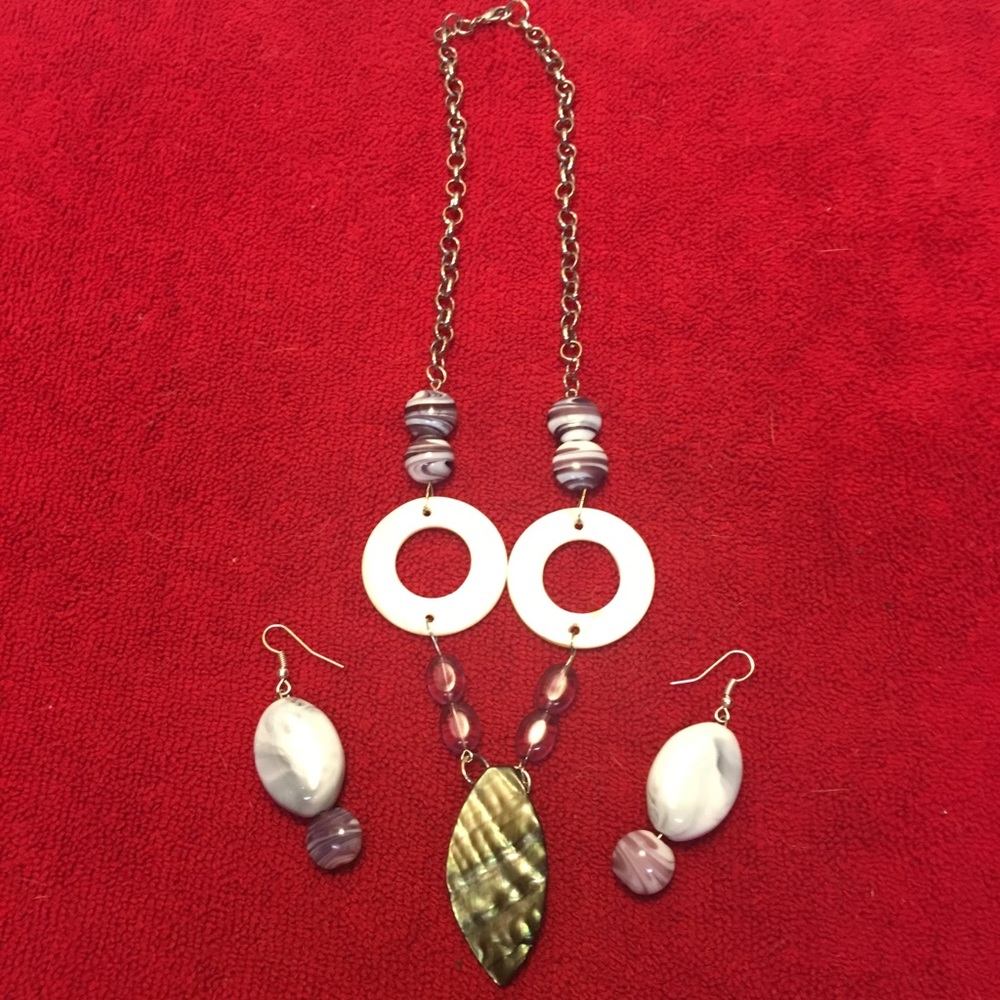 Hand Made Necklace & Earrings